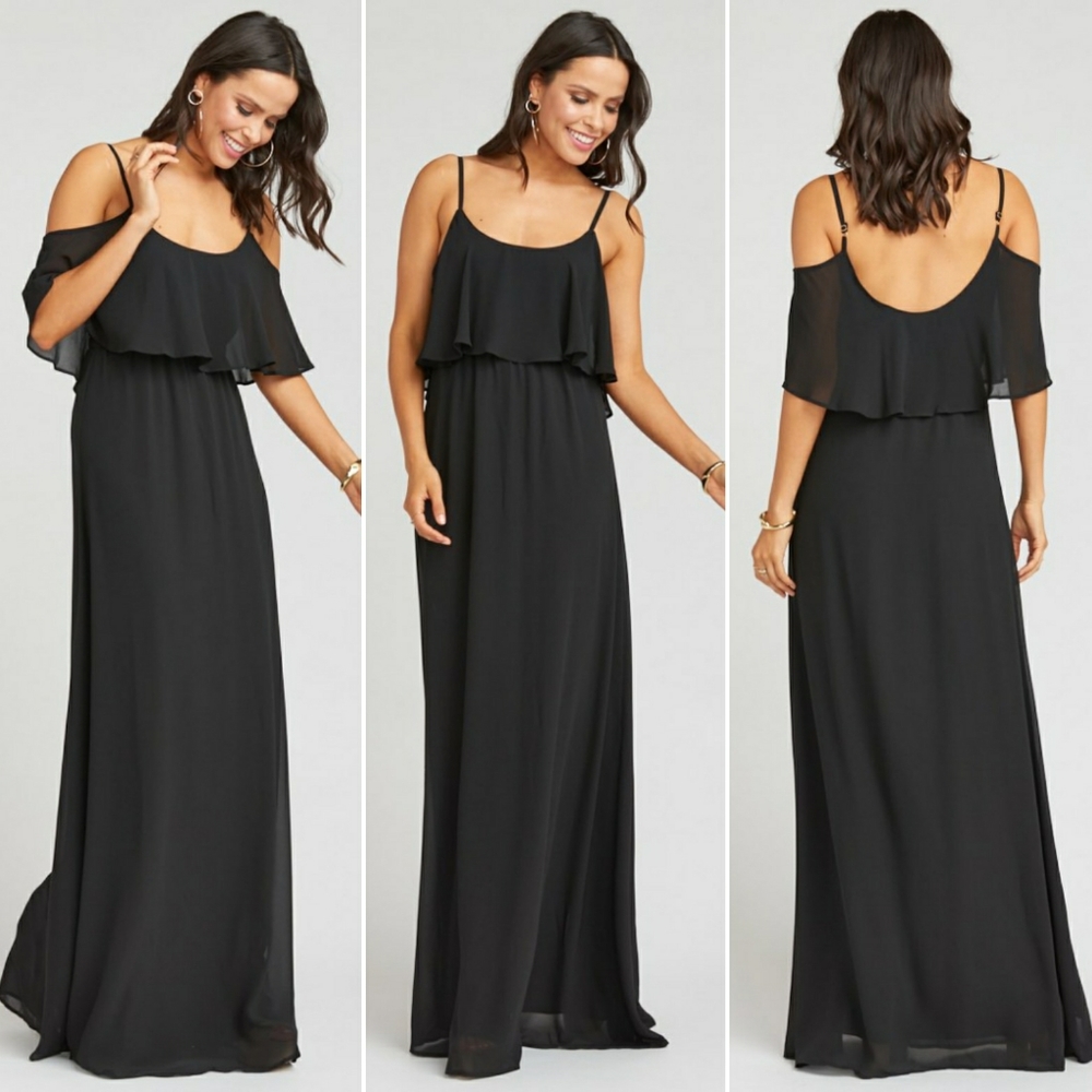 XS Show Me Your Mumu Caitlin Maxi Dress Black
